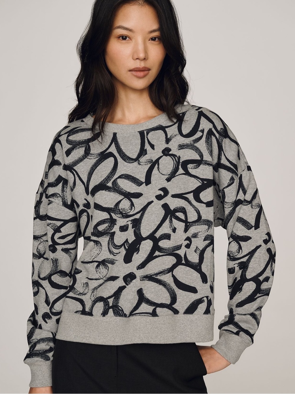 NWT Maeve Floral Printed Sweatshirt  Anthro Size L